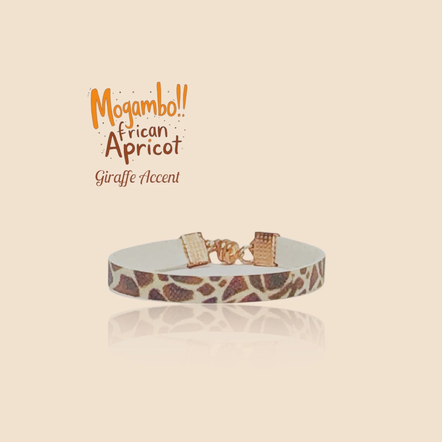 African Beads- Mogambo Bracelets – Handmade Boho Chic Wrap Bracelet"AFRICAN APRICOT"