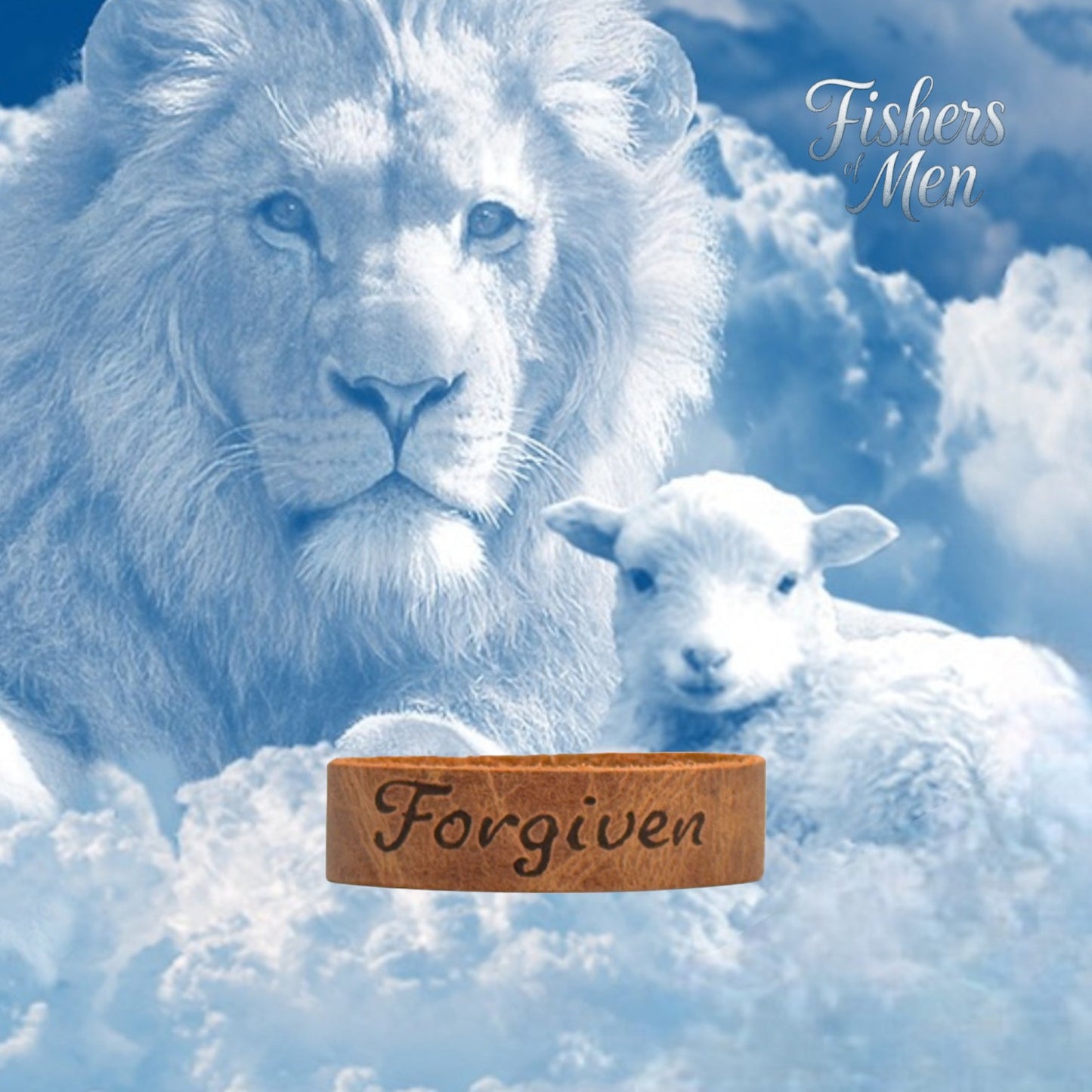 Leather Bracelets Fishers of Men "FORGIVEN"