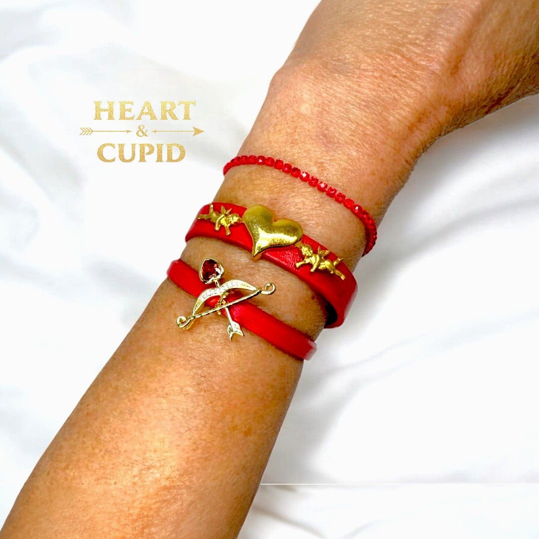 Gold Cupid with Arrow Valentine Bracelet Collection