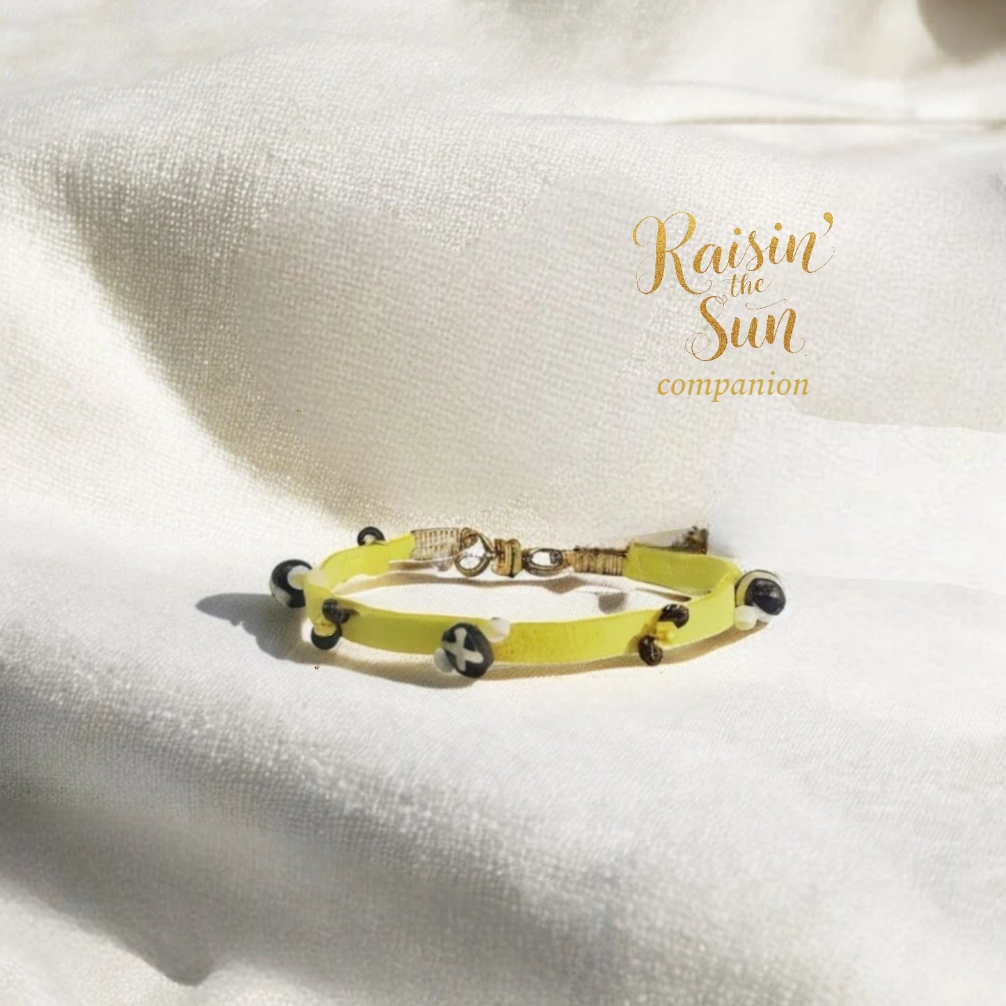 Raisin The Sun Yellow Suede Bracelet – Handcrafted by Creations By La Belle