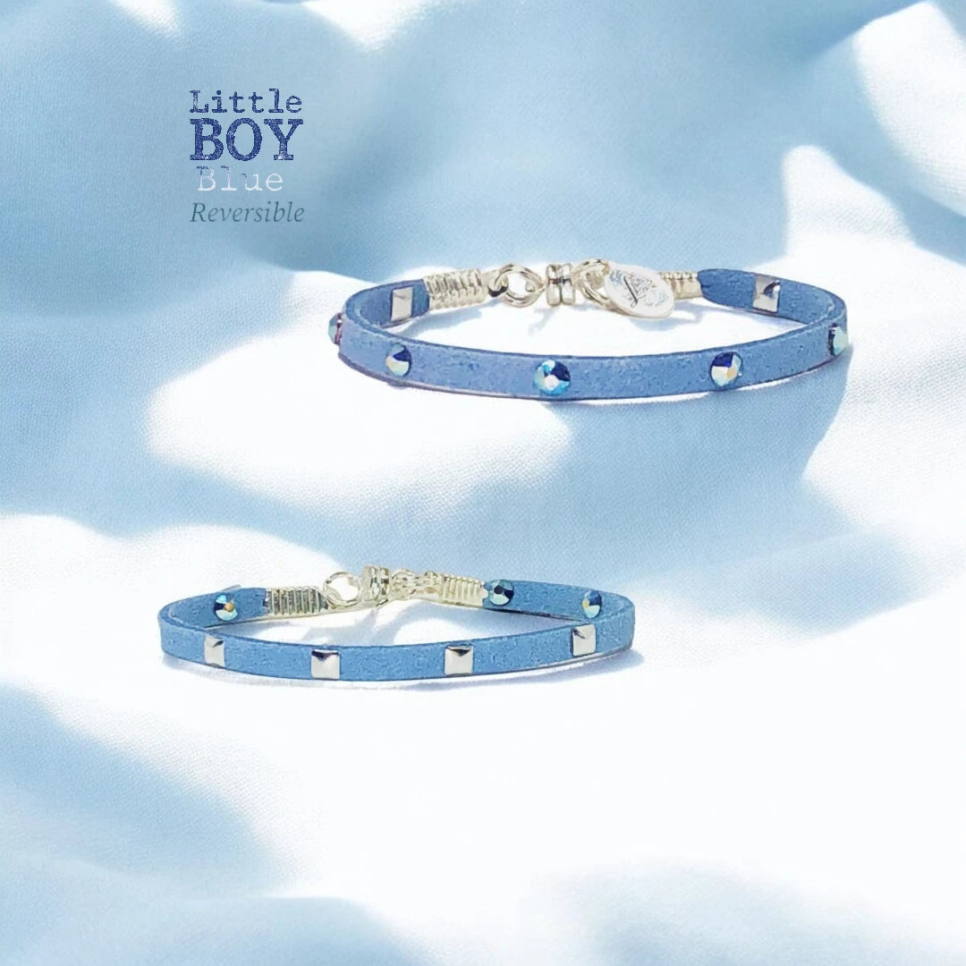 Little Boy Blue Faux Suede Bracelet – Creations By La Belle Chic Jewelry