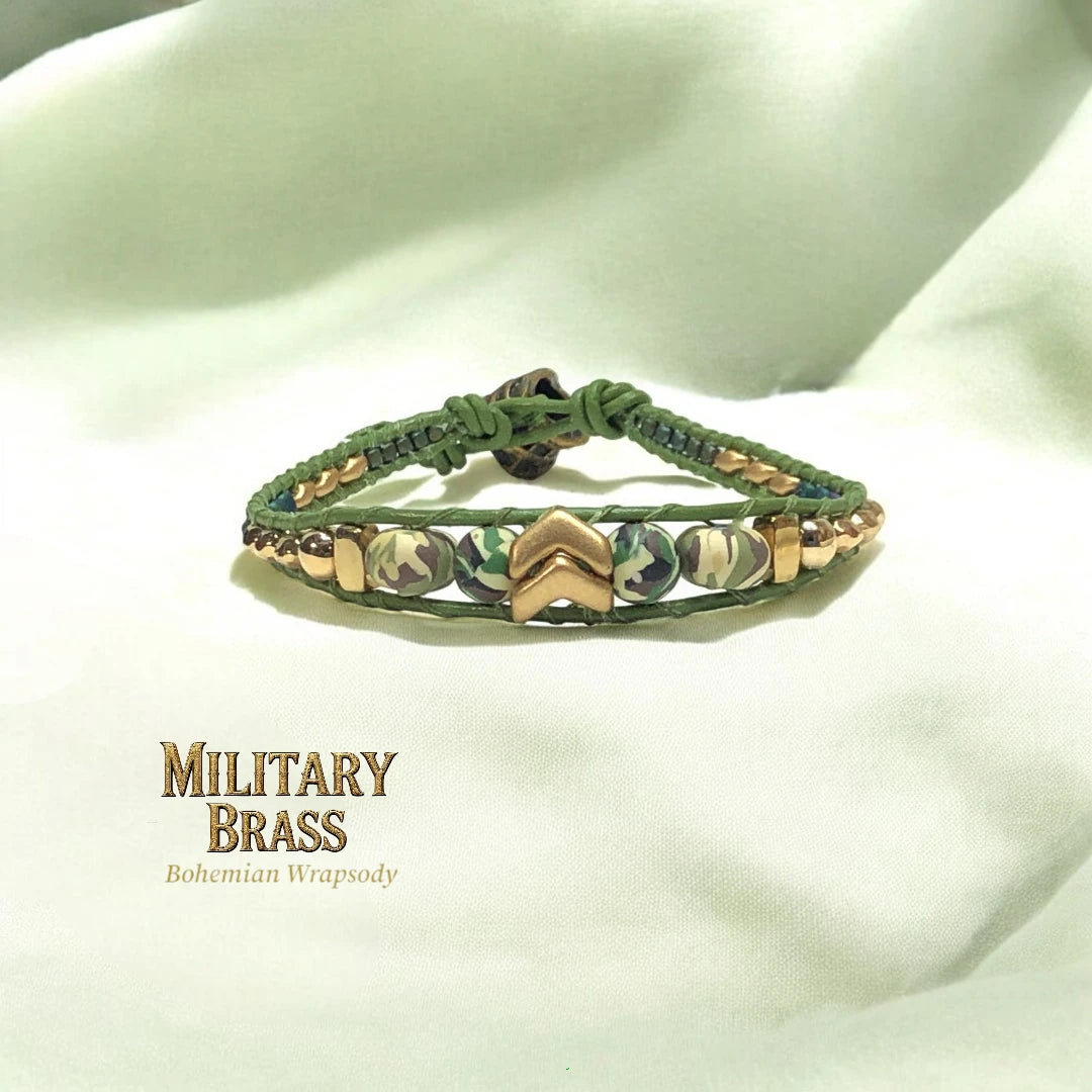 "MILITARY BRASS" Bracelet – A Bold Tribute to Strength and Service