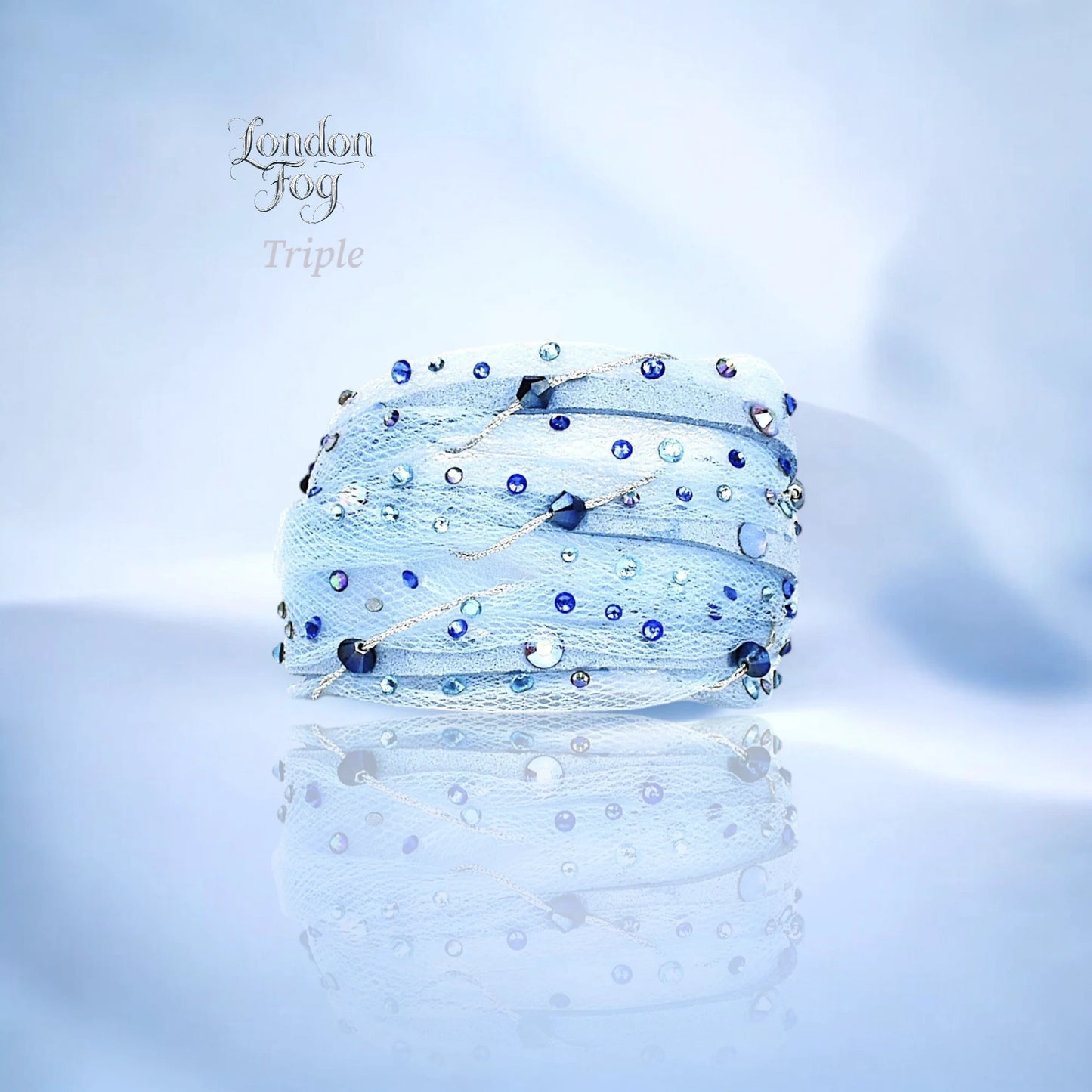 Blue Austrian Crystal Bracelet – Elegant and Sparkling Jewelry"LONDON FOG"
