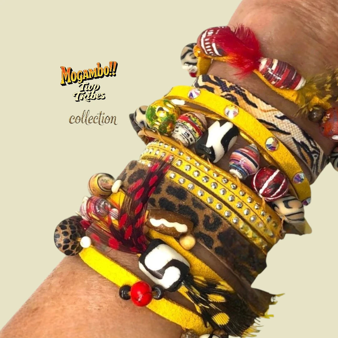 African Beads Mogambo Bracelet – Handcrafted Bohemian Style Jewelry "TWO TRIBES"