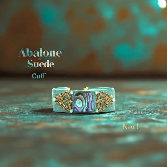 Abaloney & Suede Bracelet Cuff