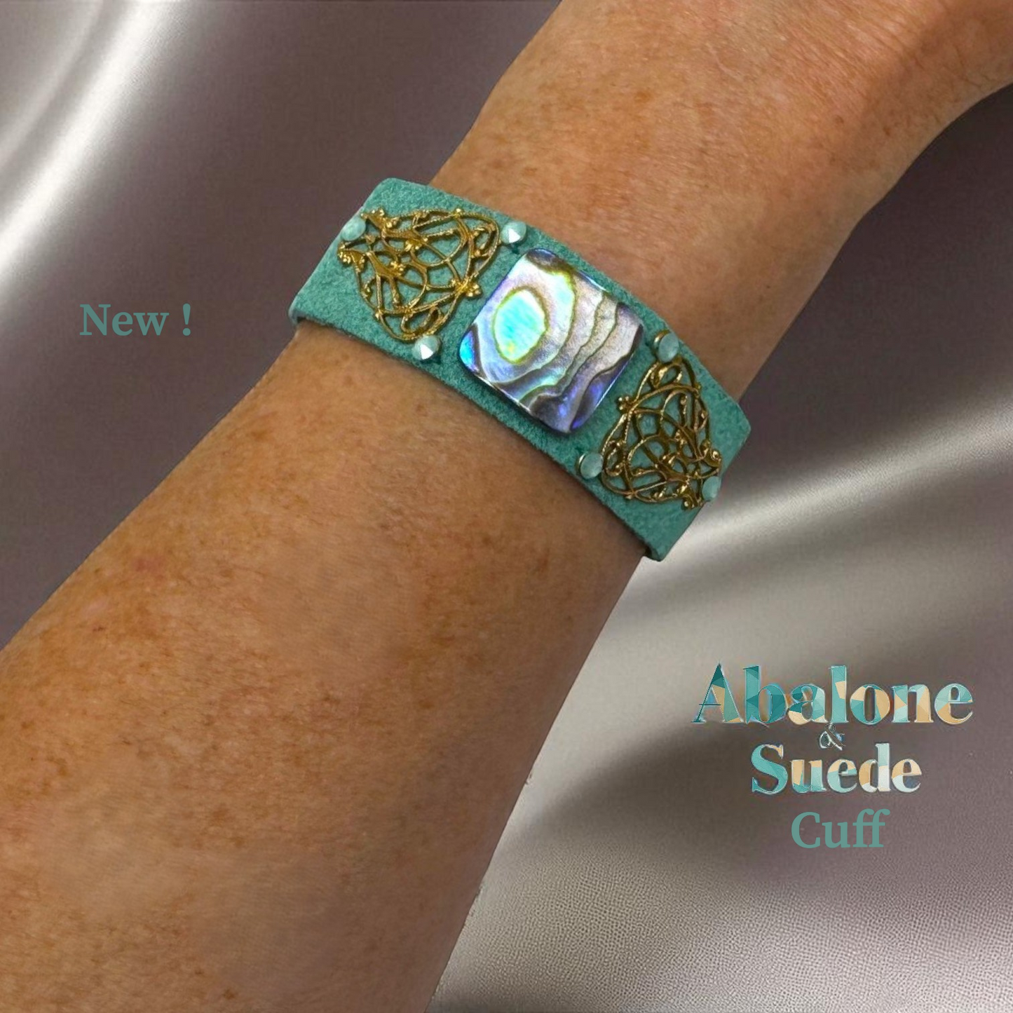 Abaloney & Suede Bracelet Cuff