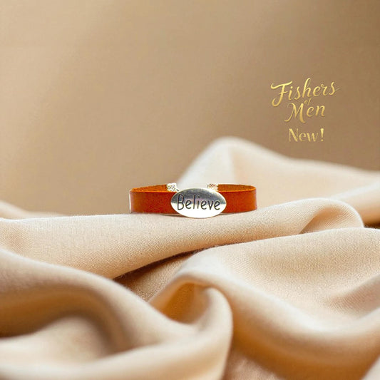 Fishers of Men "Believe" Leather Bracelet