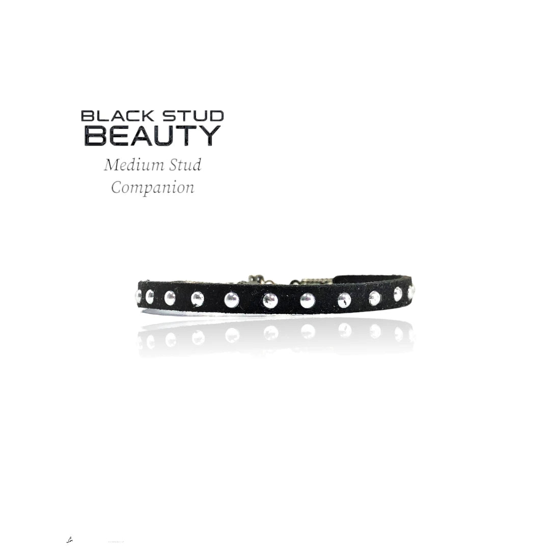 Faux Suede Studded Bracelet by Creations by LaBelle  "BLACK STUD BEAUTY"