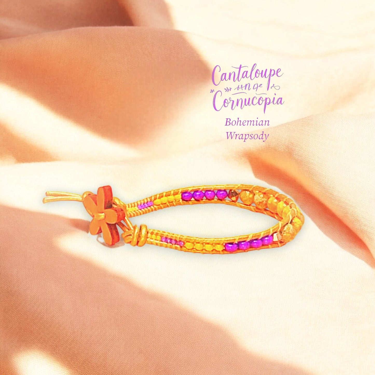 Austrian Crystal Bracelet -  "CANTALOUPE CORNUCOPIA"