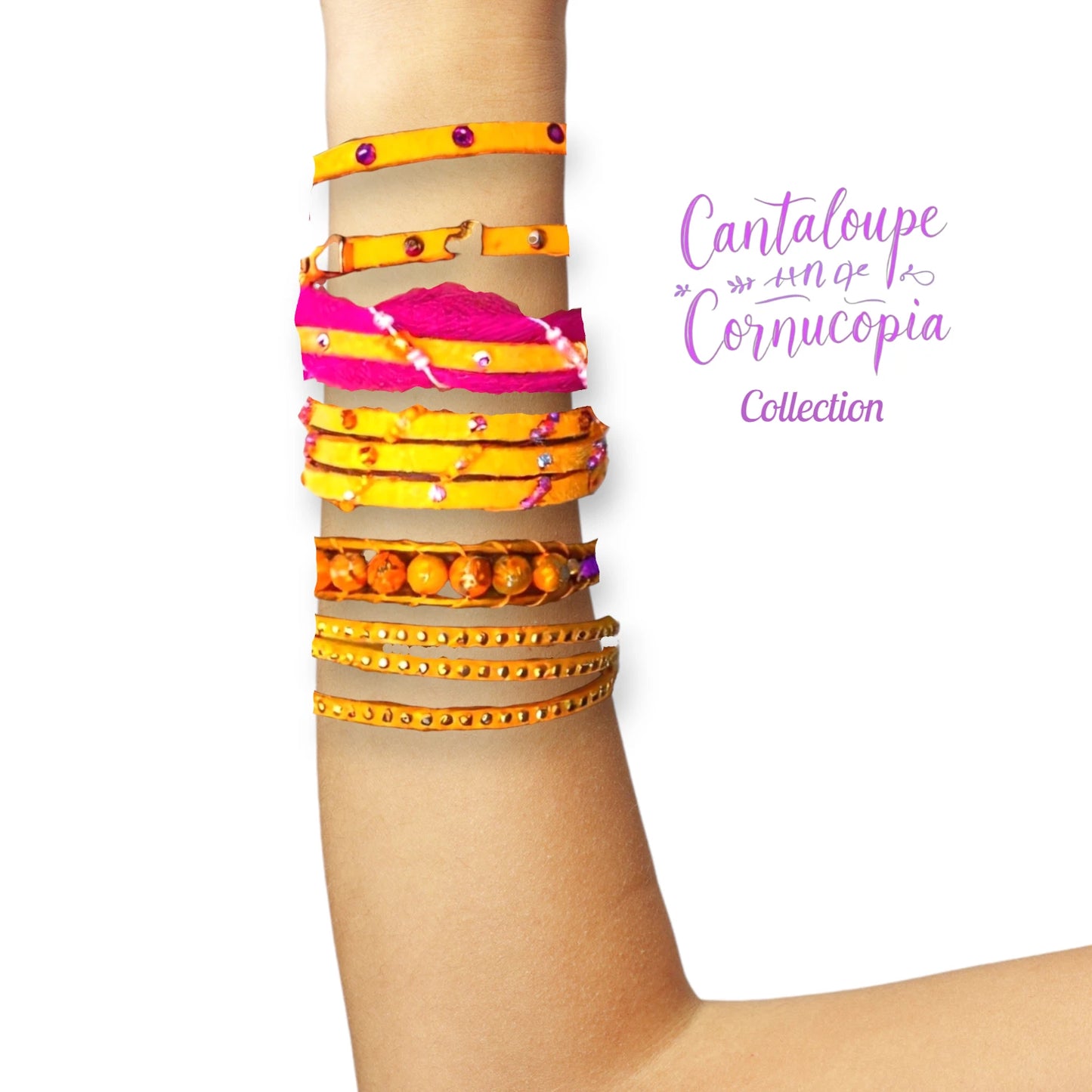 Austrian Crystal Bracelet -  "CANTALOUPE CORNUCOPIA"