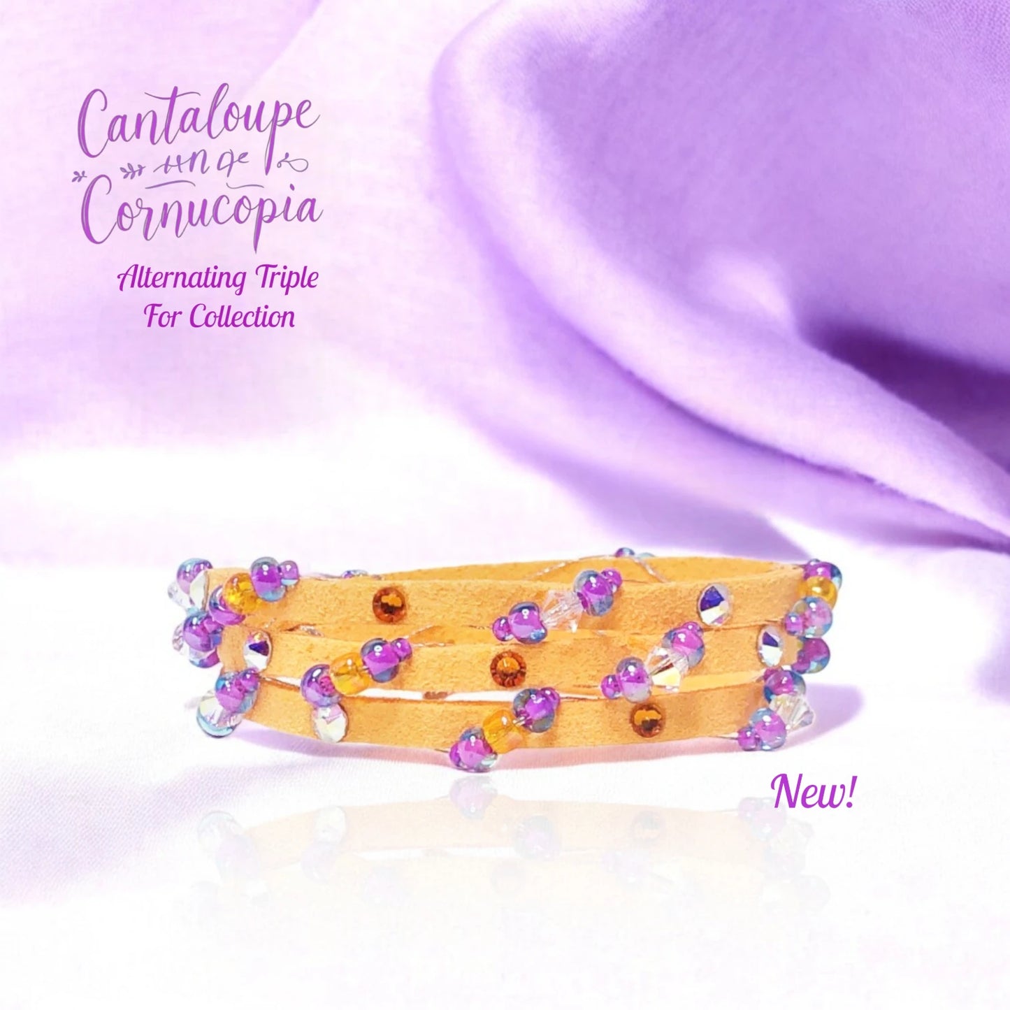 Austrian Crystal Bracelet -  "CANTALOUPE CORNUCOPIA"