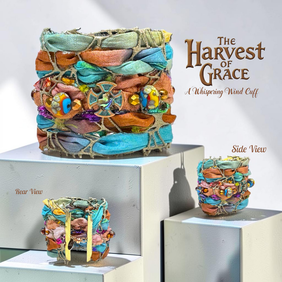 Harvest Of Grace Copper and Patina Whispering Wind Cuff