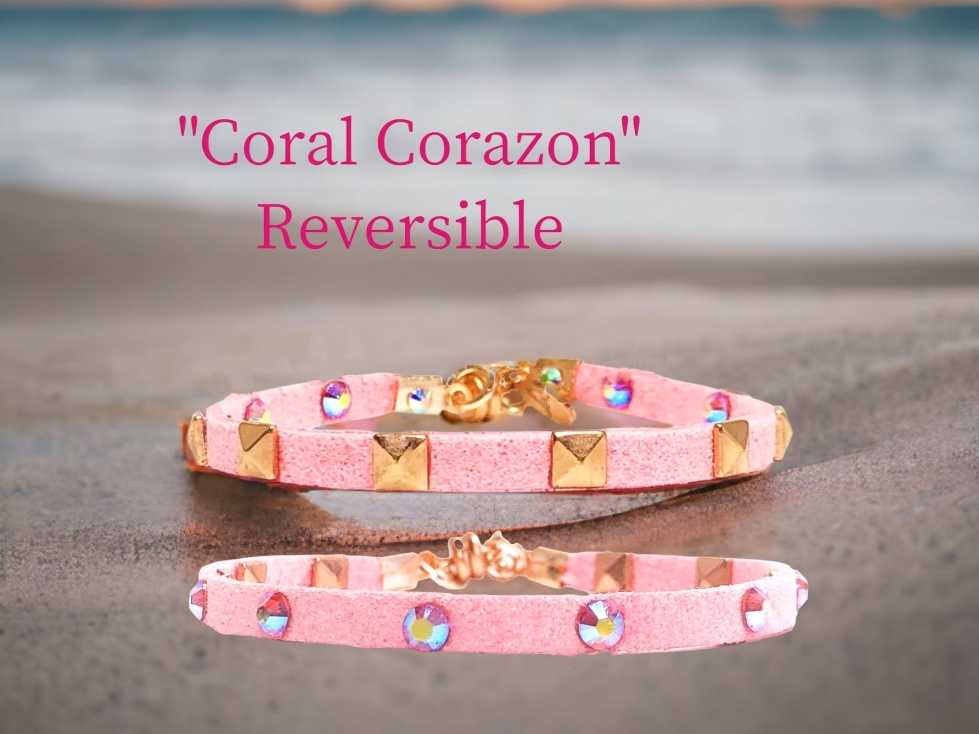 Reversible with rose gold studs on side and gorgeous flat back Austrian Crystals on the other. $22.99