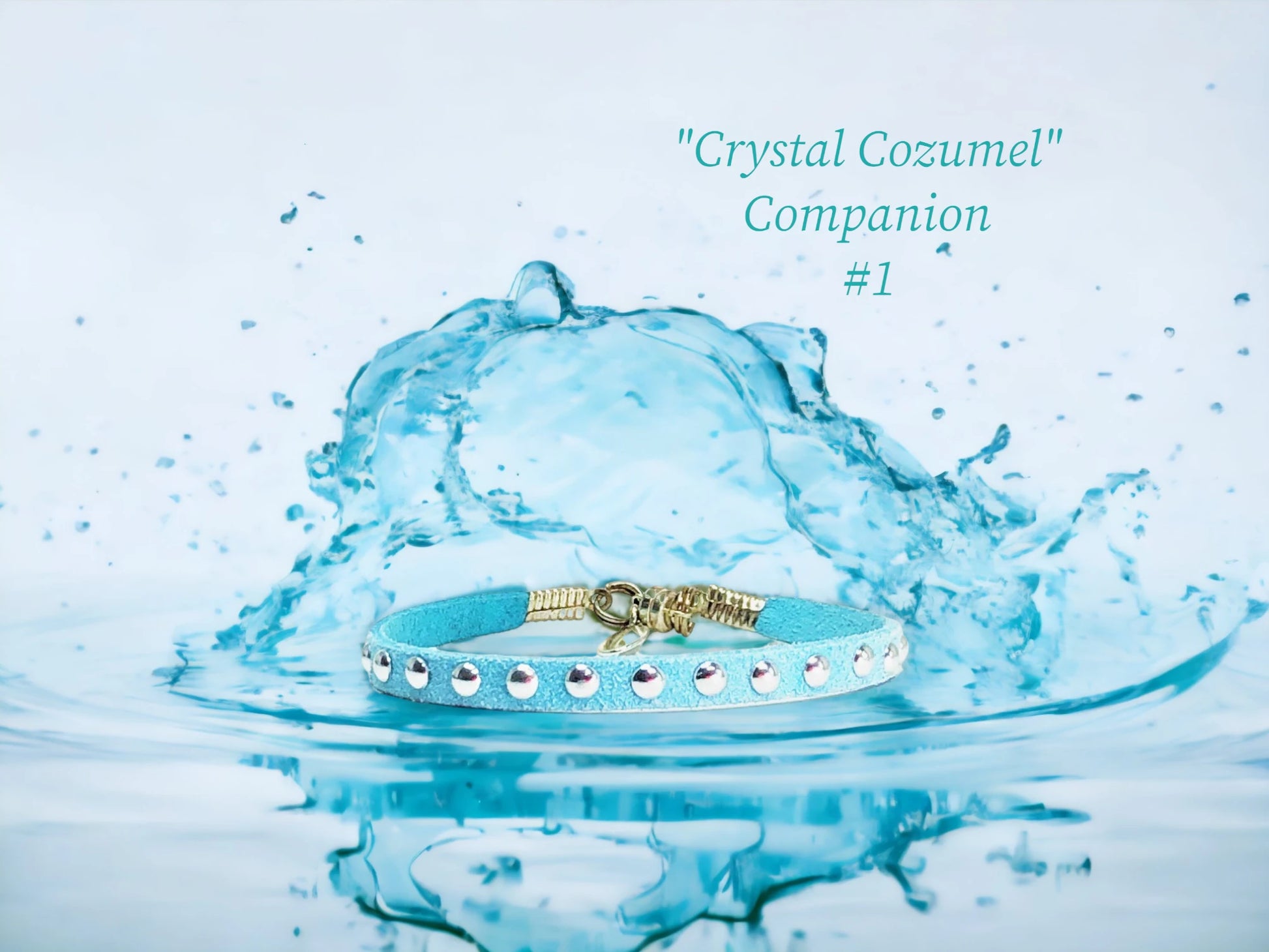 Crystal Cozumel- single medium stud companion. $12