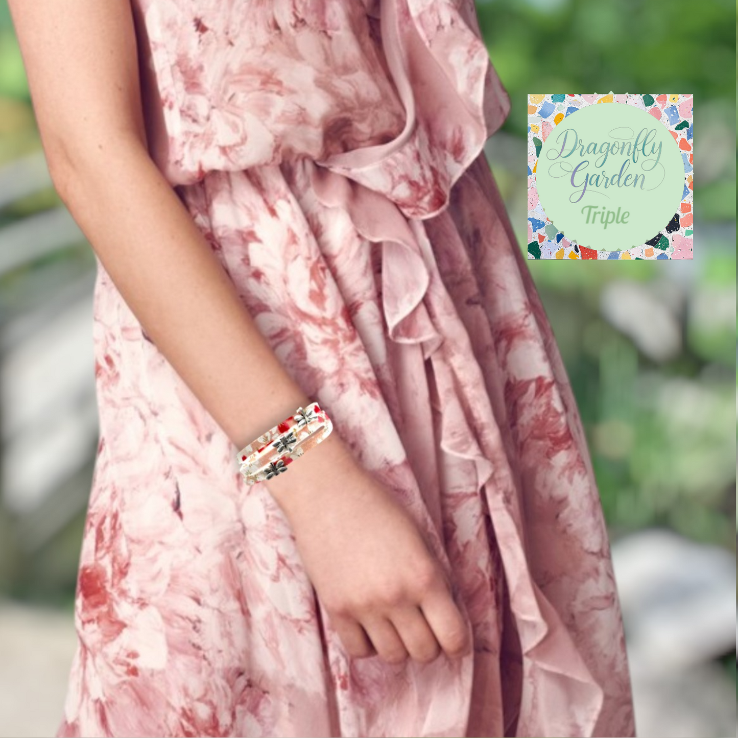 "Dragonfly Garden" Triple Wrap