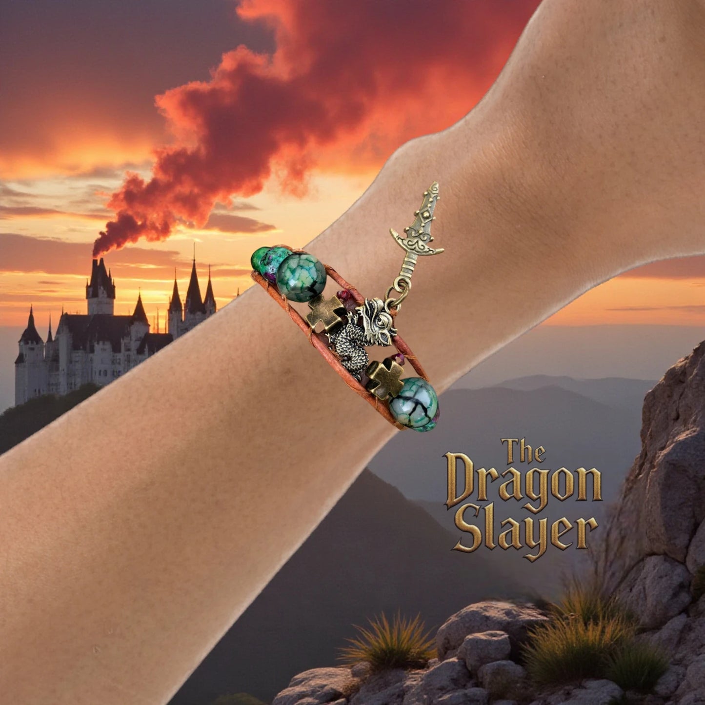 "DRAGON SLAYER"Bohemian Wrap Bracelet – Unique Handcrafted Jewelry