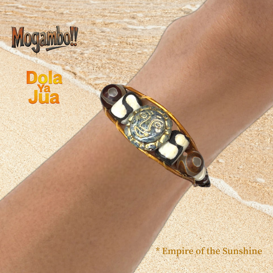 Mogambo African Beaded and Jasper Sun Boho Dola Ya Jua "Empire of the Sunshine"