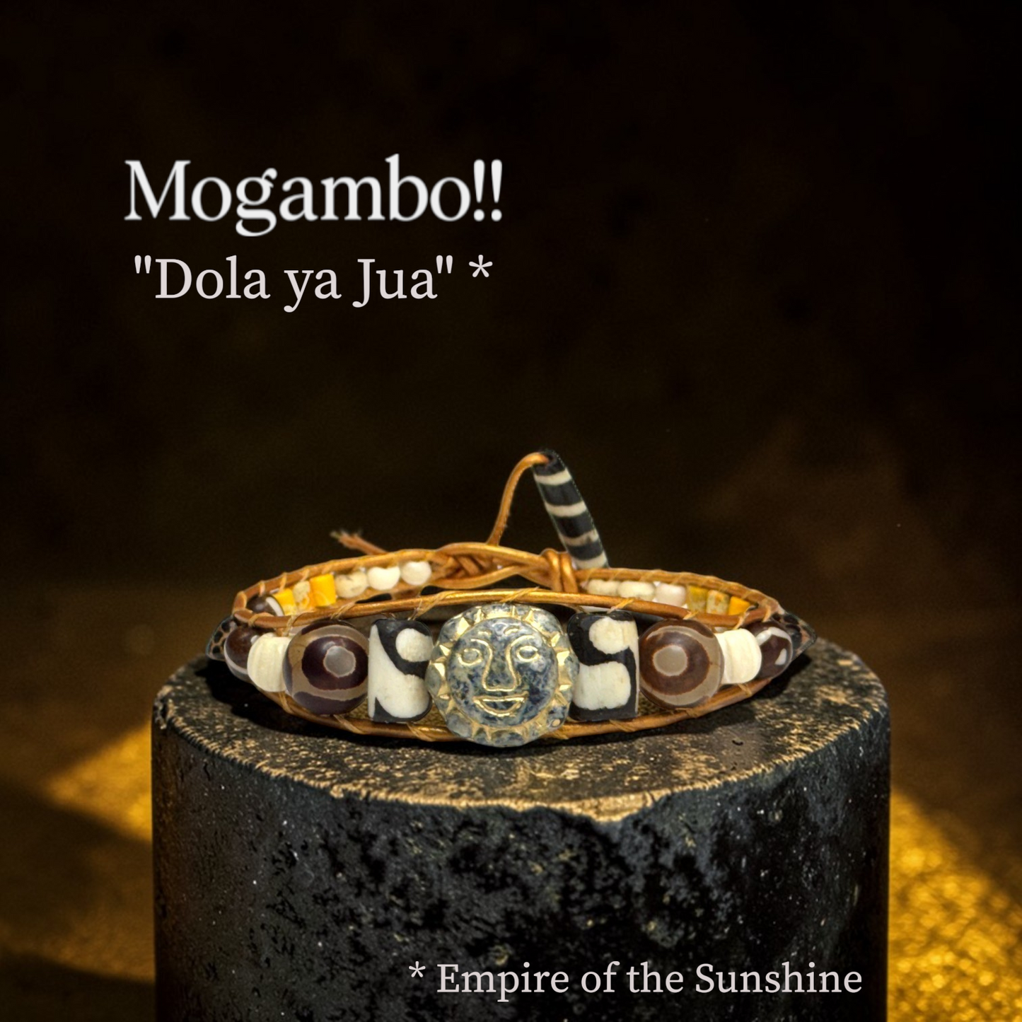 Mogambo African Beaded and Jasper Sun Boho "Empire of the Sunshine"