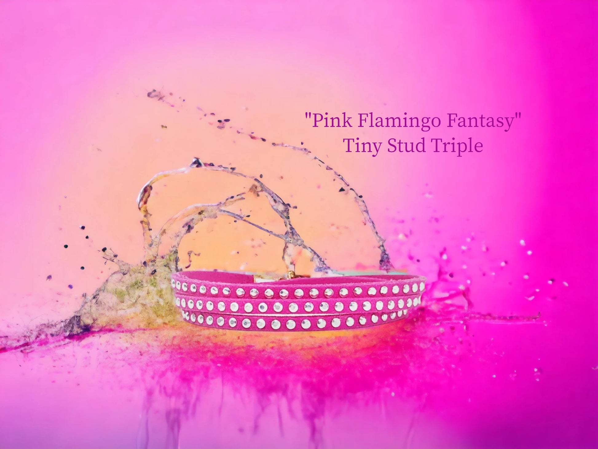 Pink Flamingo Fantasy Tiny Stud Triple Wrap $16.99