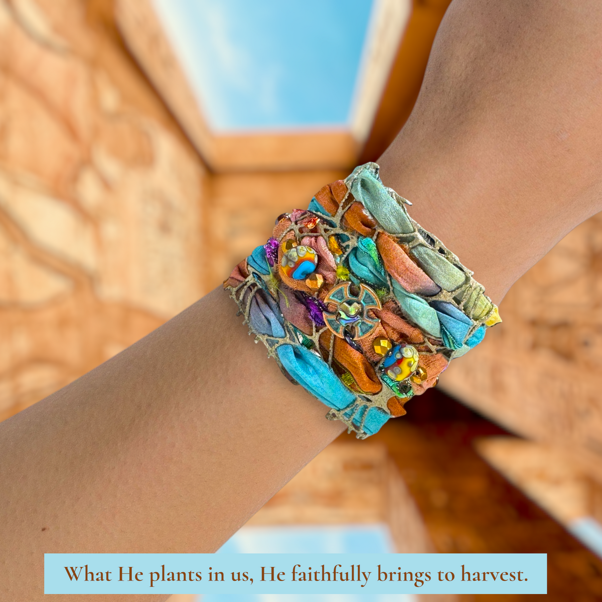 Harvest Of Grace Copper and Patina Whispering Wind Cuff