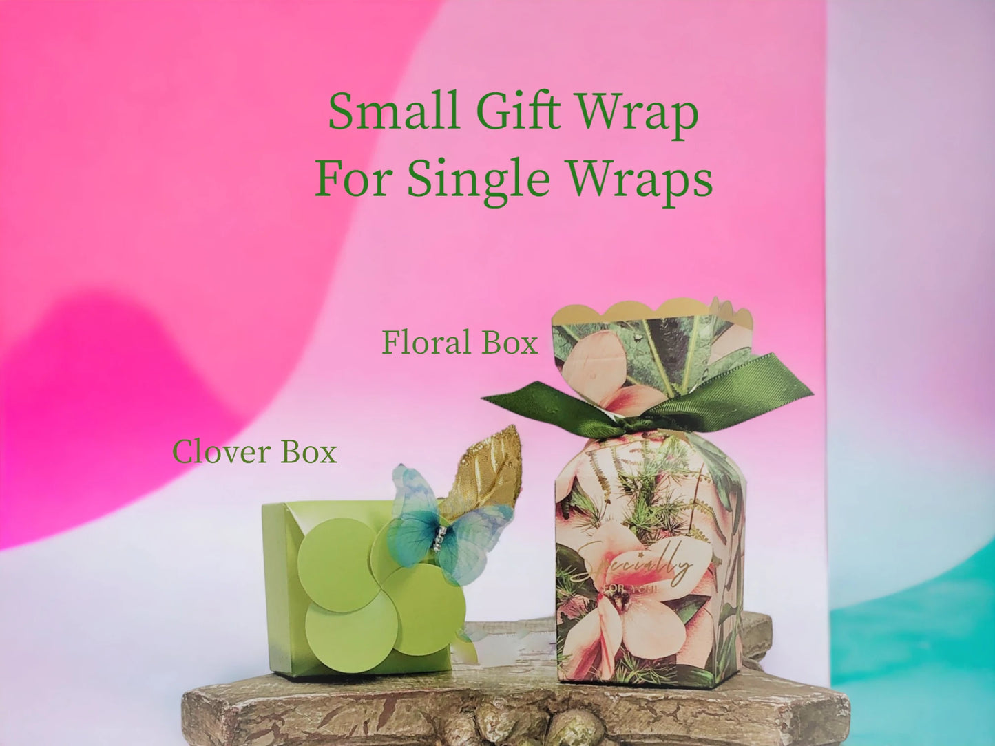 Clover Box and Floral Box for small and single orders only.