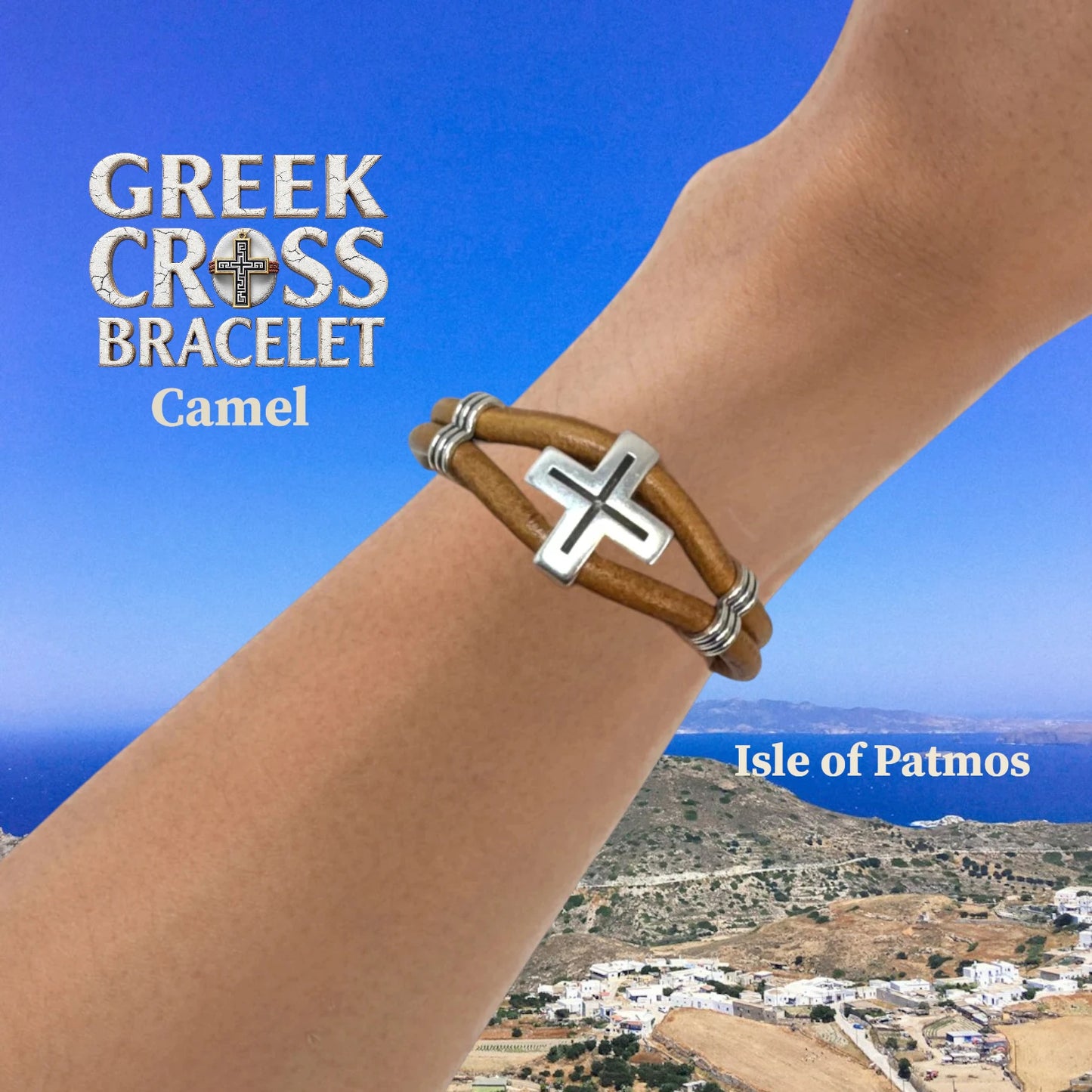 Antique Silver Greek Cross Bracelet