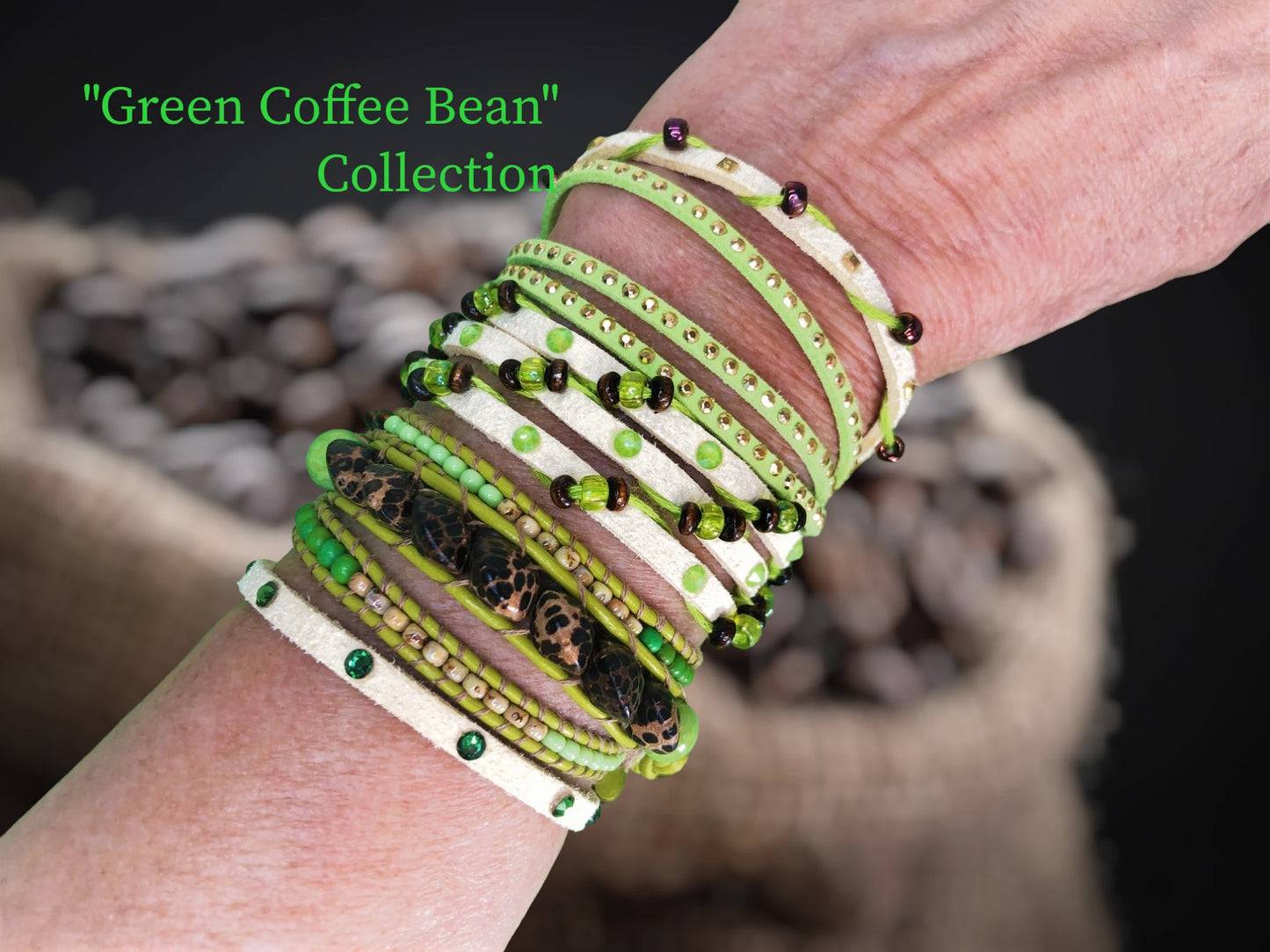 Green Coffee Bean Collection  Sold seperately or as a collection !