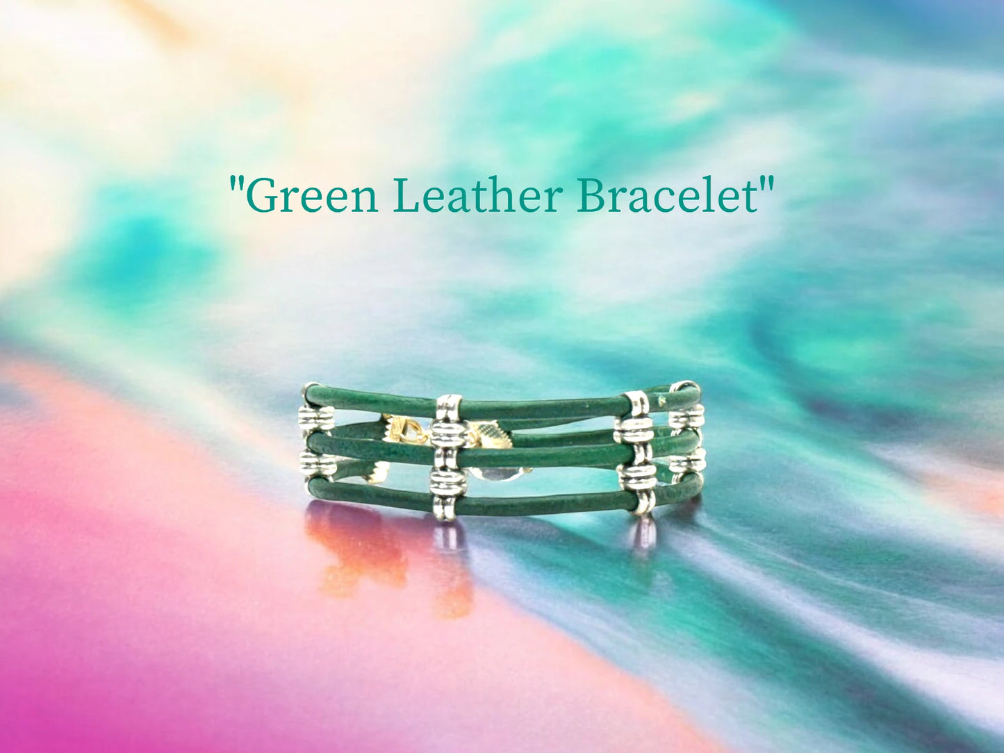 This Christmas:  "Green Leather Bracelet"