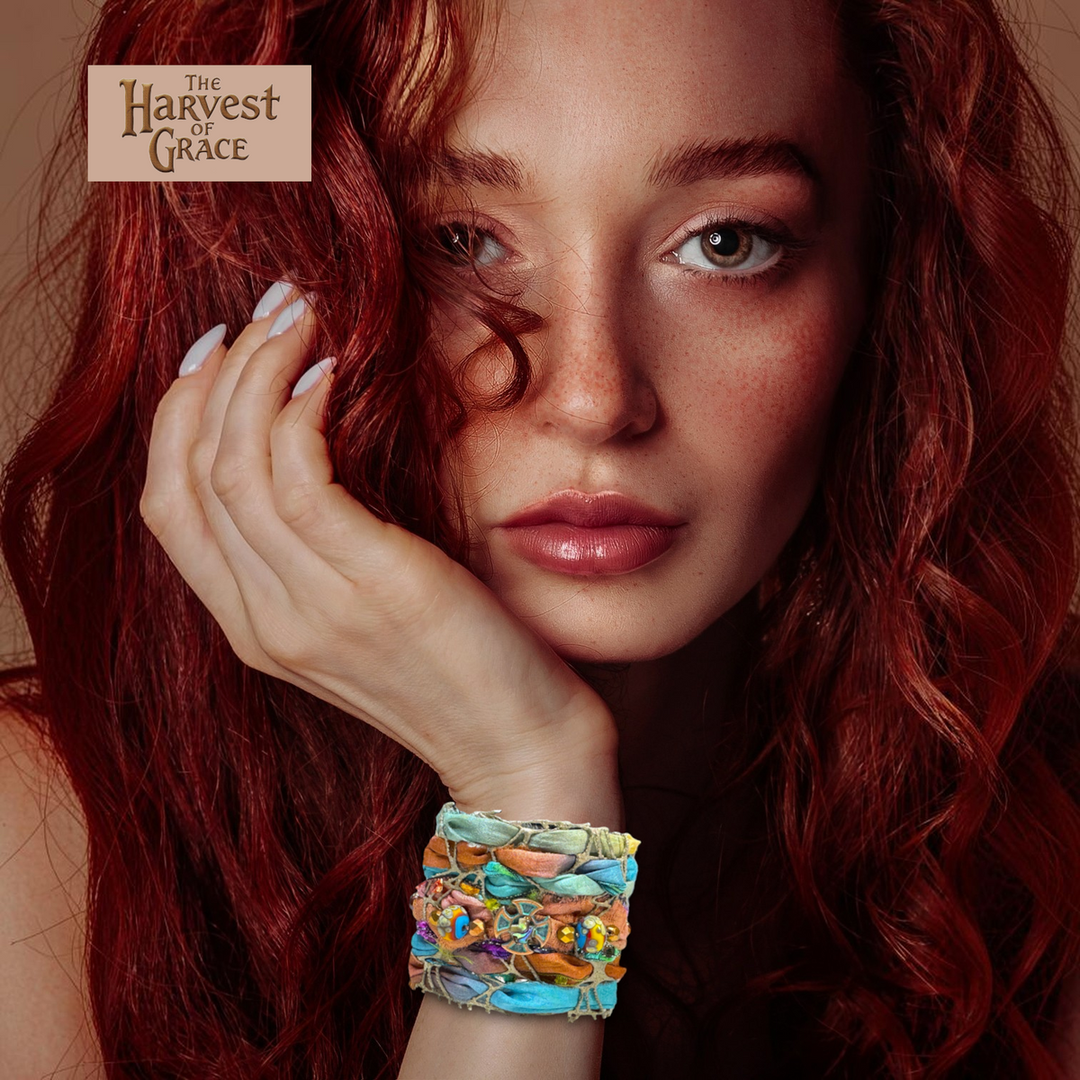 Harvest Of Grace Copper and Patina Whispering Wind Cuff