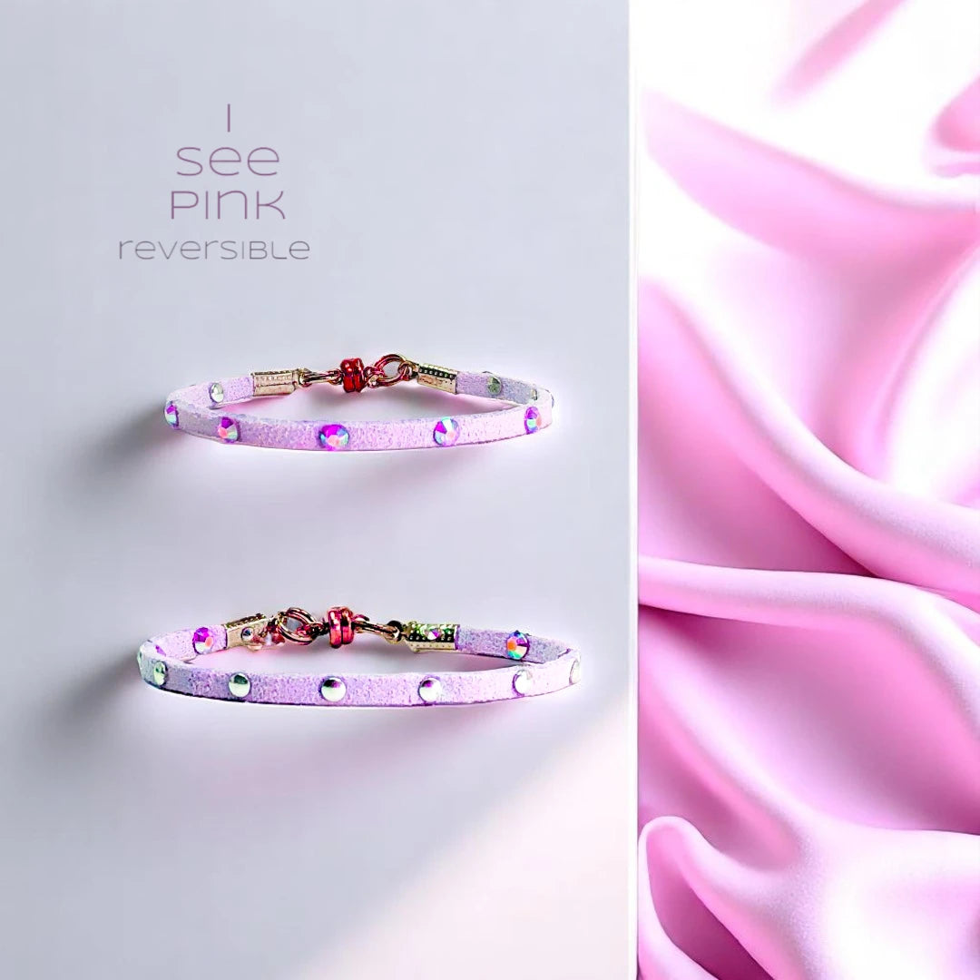 I See Pink Suede Bracelet – Creations By La Belle Chic Jewelry
