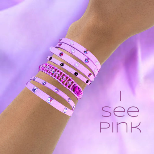 I See Pink Suede Bracelet – Creations By La Belle Chic Jewelry