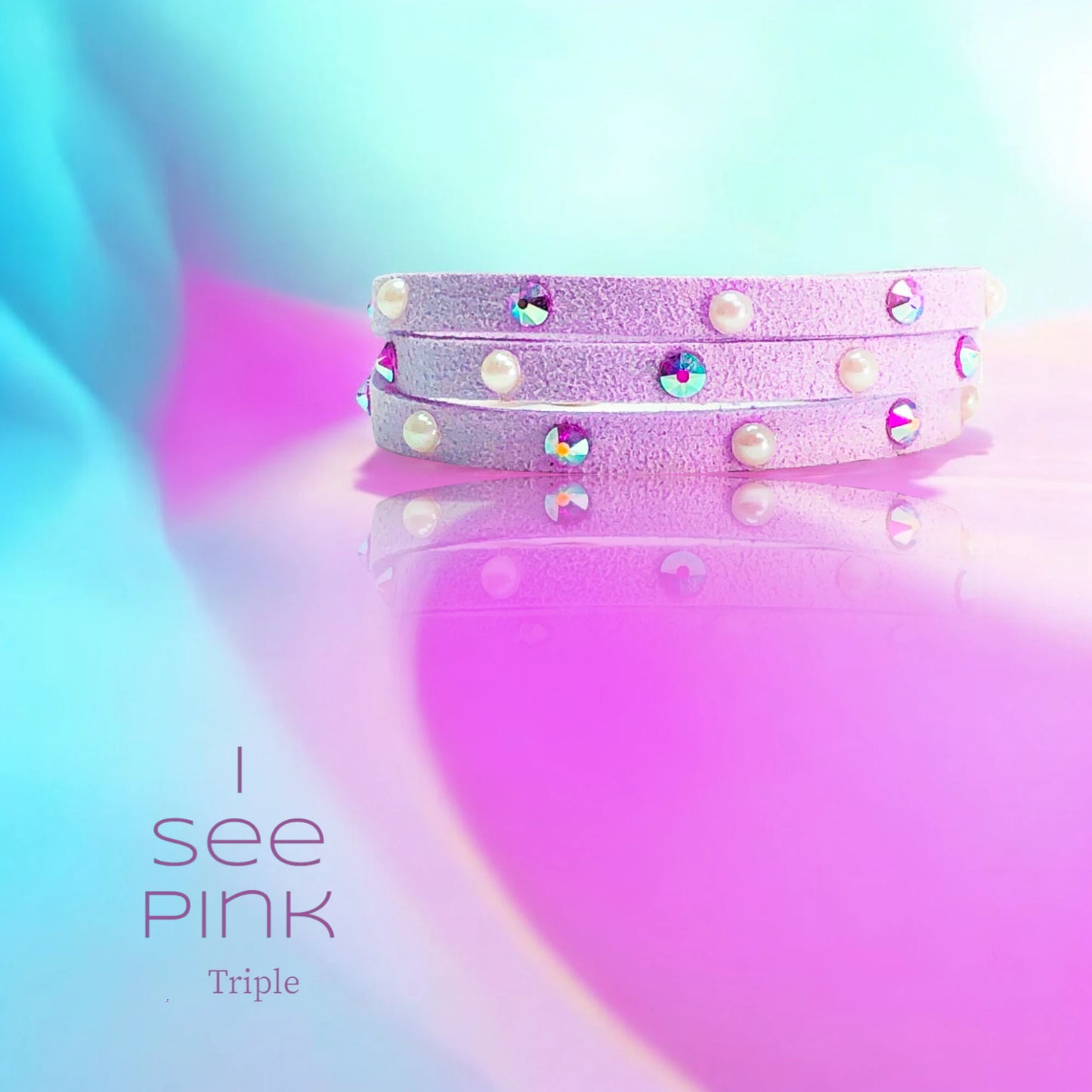 I See Pink Suede Bracelet – Creations By La Belle Chic Jewelry