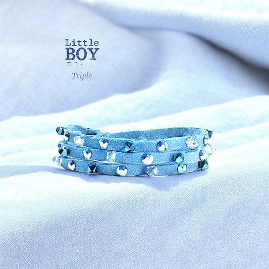 Little Boy Blue Faux Suede Bracelet – Creations By La Belle Chic Jewelry