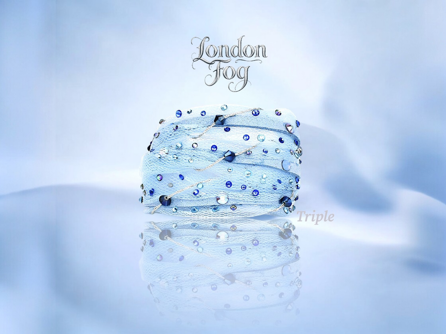 Blue Austrian Crystal Bracelet – Elegant and Sparkling Jewelry"LONDON FOG"