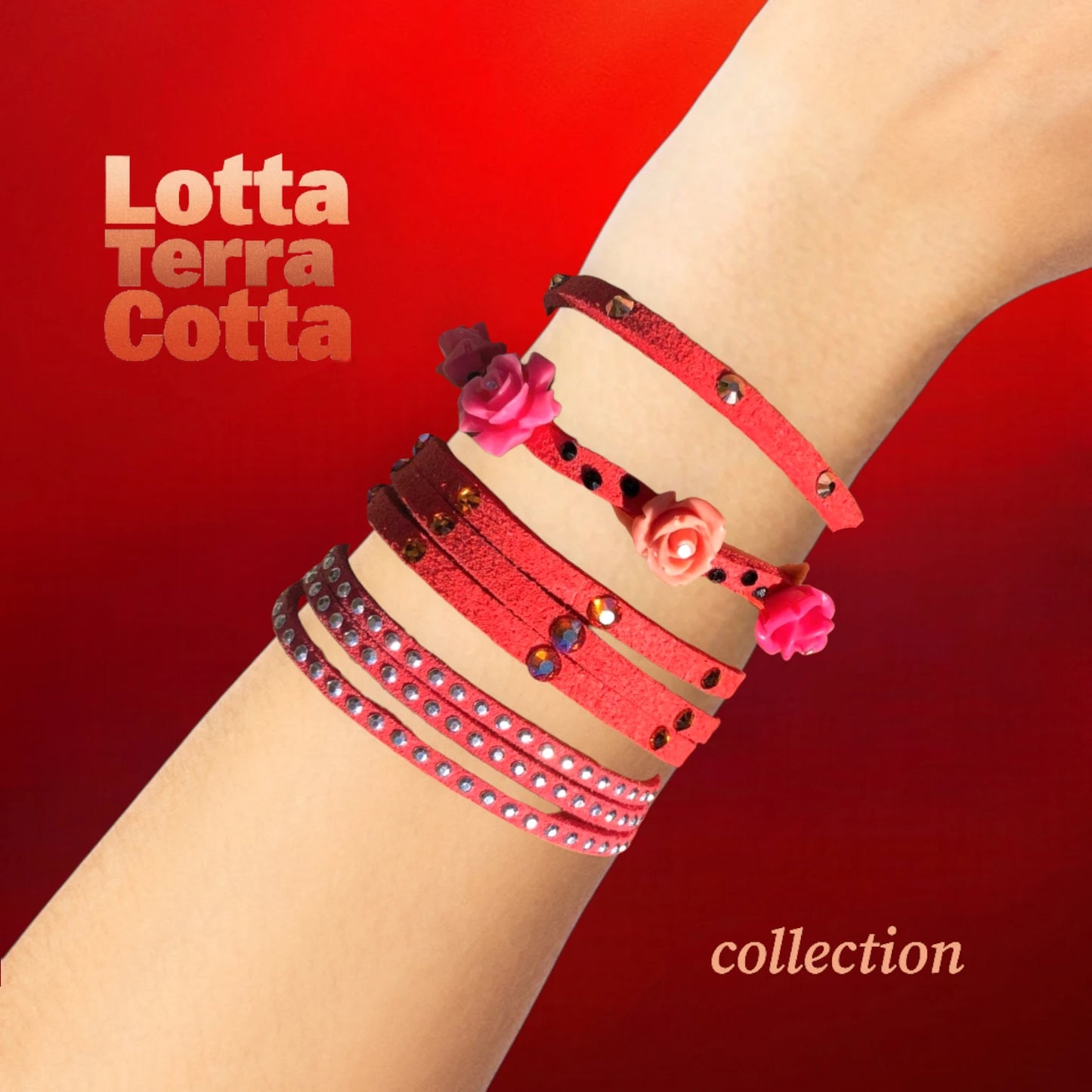 Lotta Terra Cotta Faux Suede Bracelet Collection