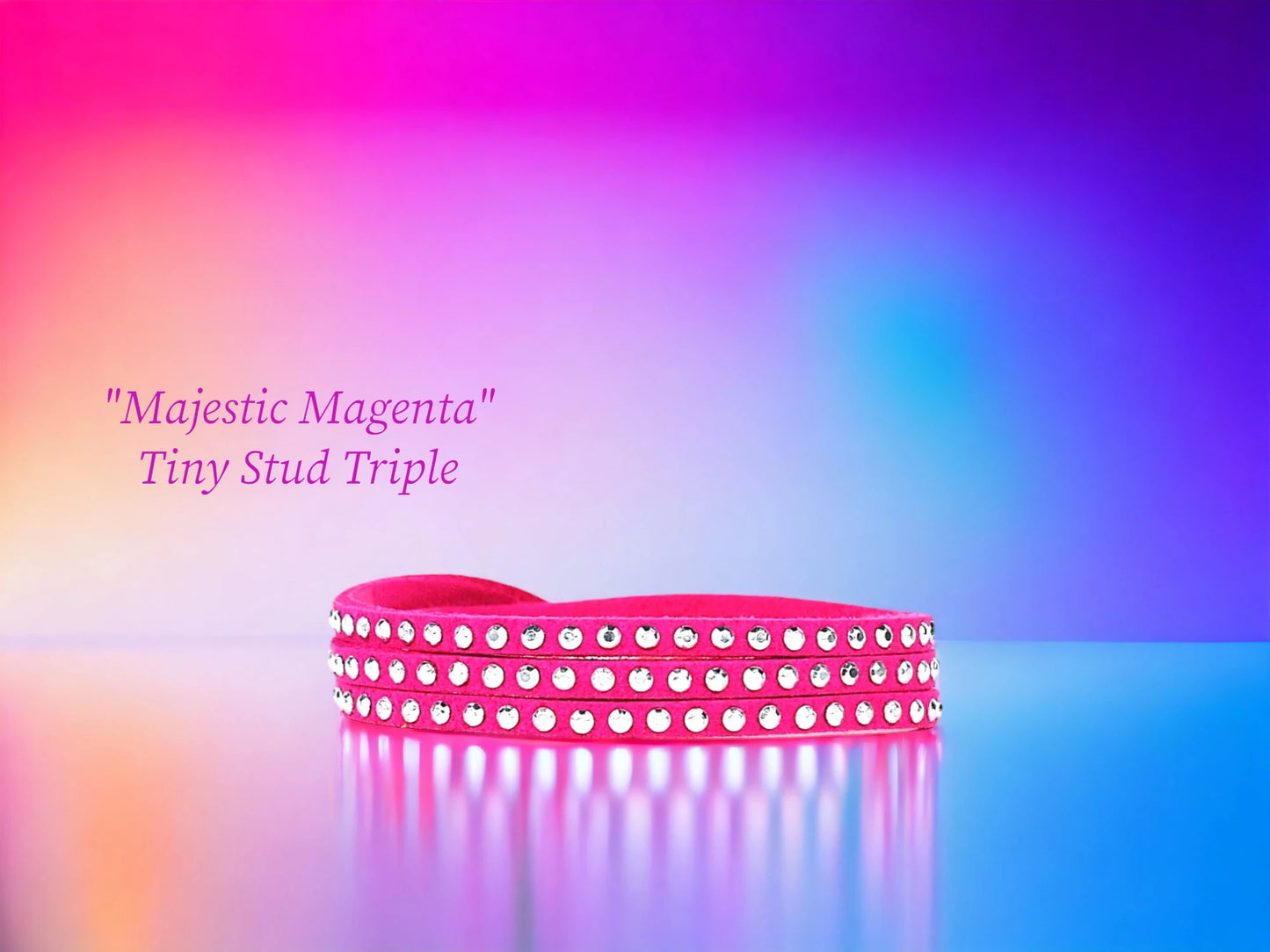 Majestic Magenta Tiny Stud triple Wrap. $16.99