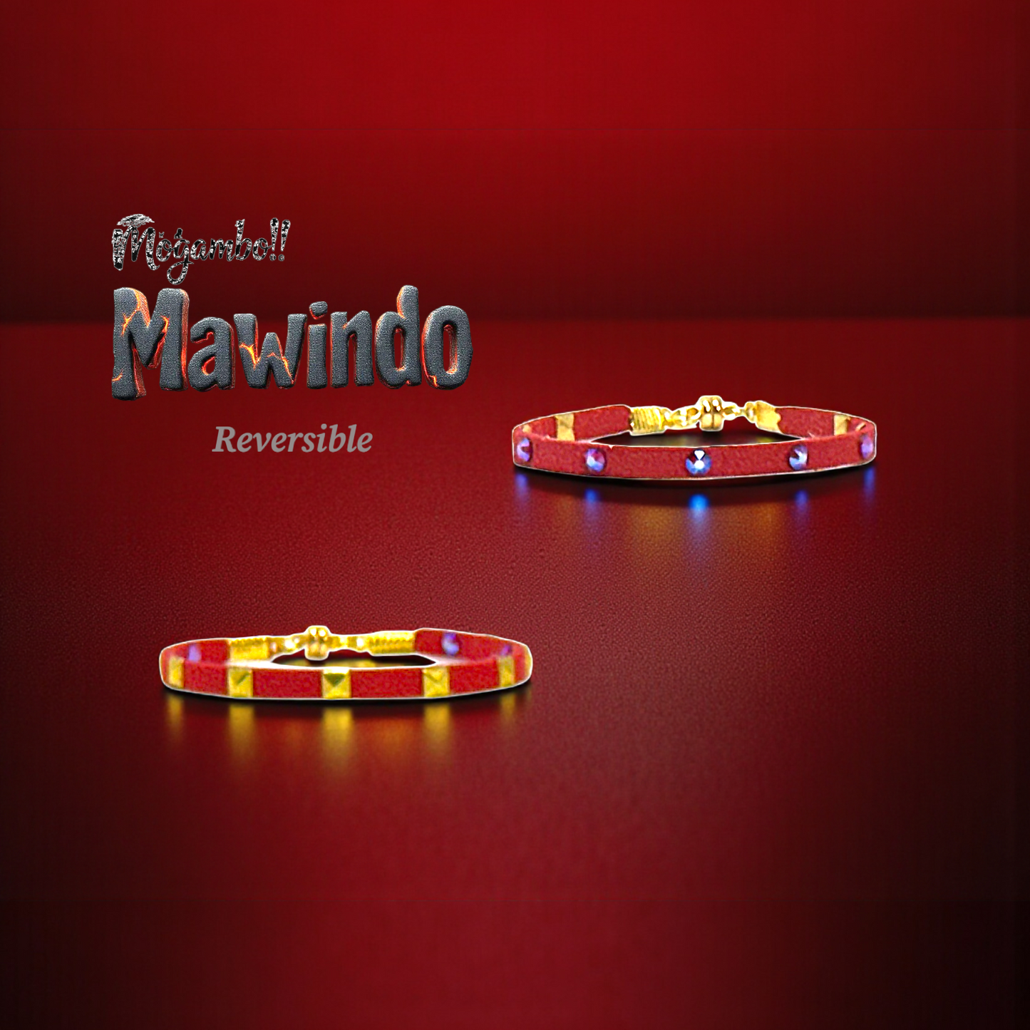 Red African Beads Bracelet-Mogambo Mawindo-Collection