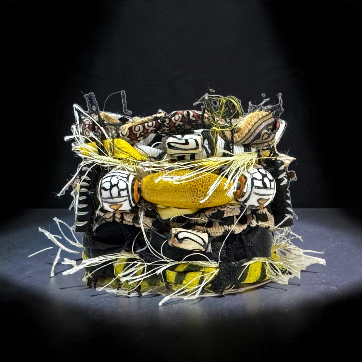 The Golden Shadow - Mogambo African Beads Whispering Wind Cuff