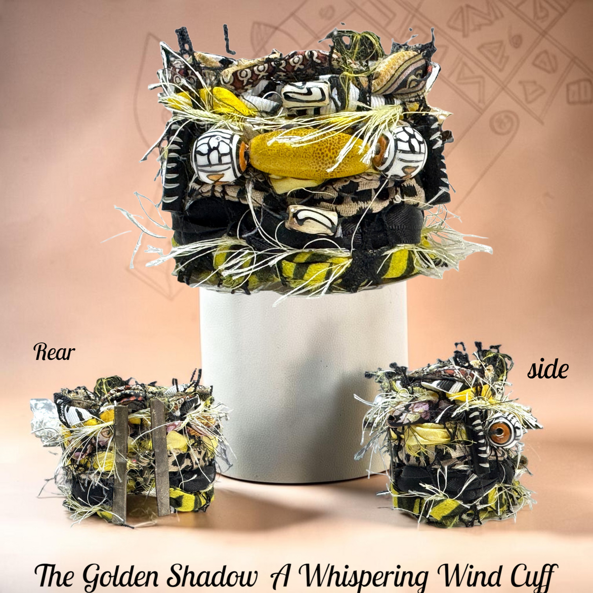 The Golden Shadow - Mogambo African Beads Whispering Wind Cuff