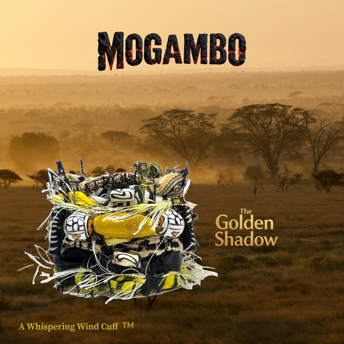 The Golden Shadow - Mogambo African Beads Whispering Wind Cuff