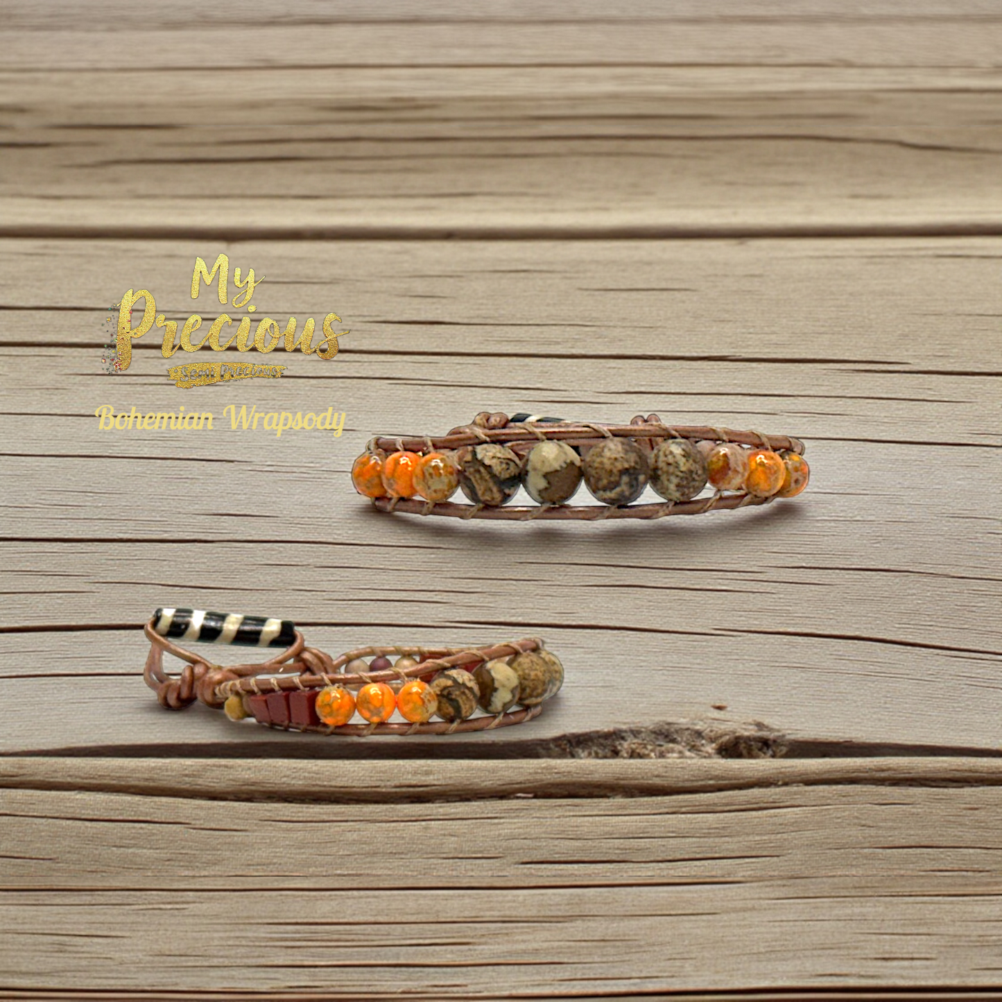 My Precious- Semi Precious and Suede Bracelet Collection -Amber