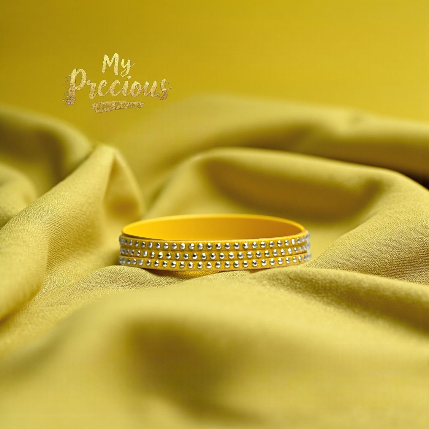 My Precious Semi Precious and Suede Bracelet Coolection -Gold