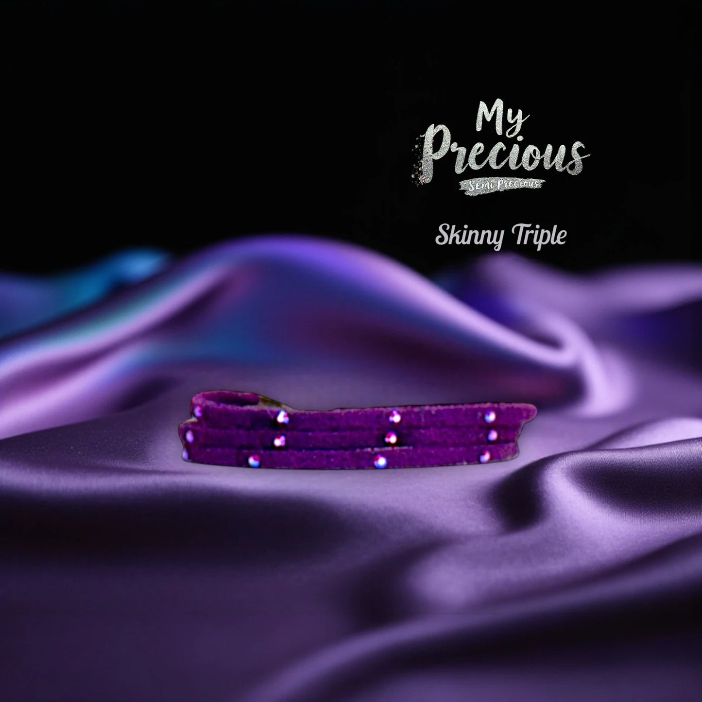My Precious Semi Precious and Suede Bracelet Collection- Deep Purple