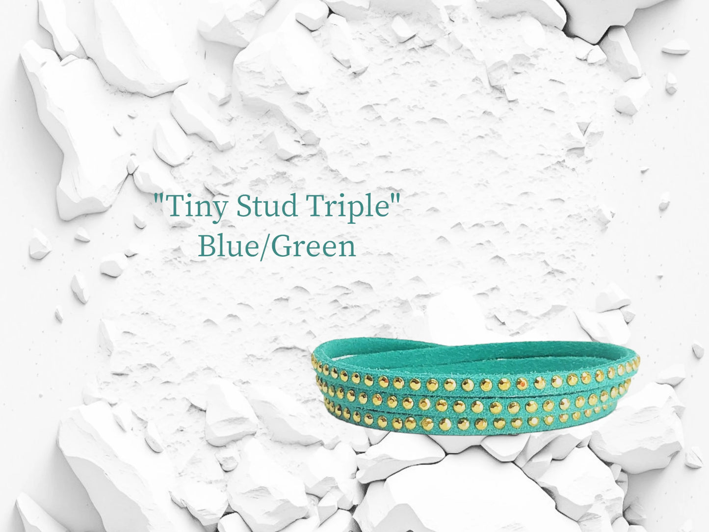 Native Indian Princess (Blue Green) Tiny Stud Triple Wrap. $16.99