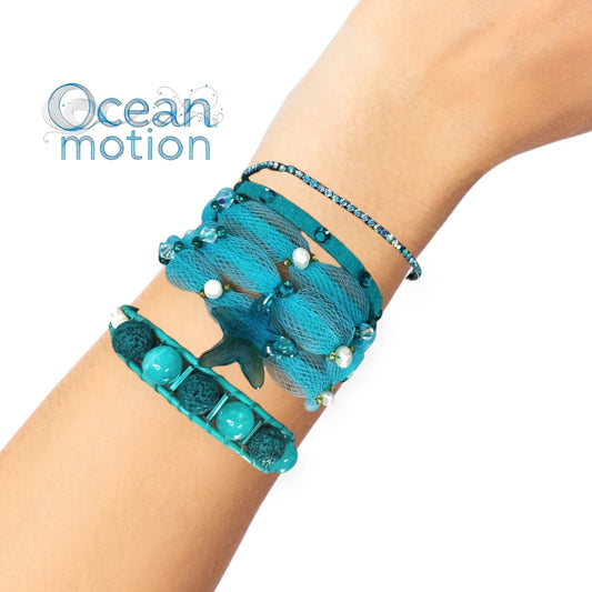 Teal Suede Ocean Motion Bracelet – Handcrafted by Creations By La Belle