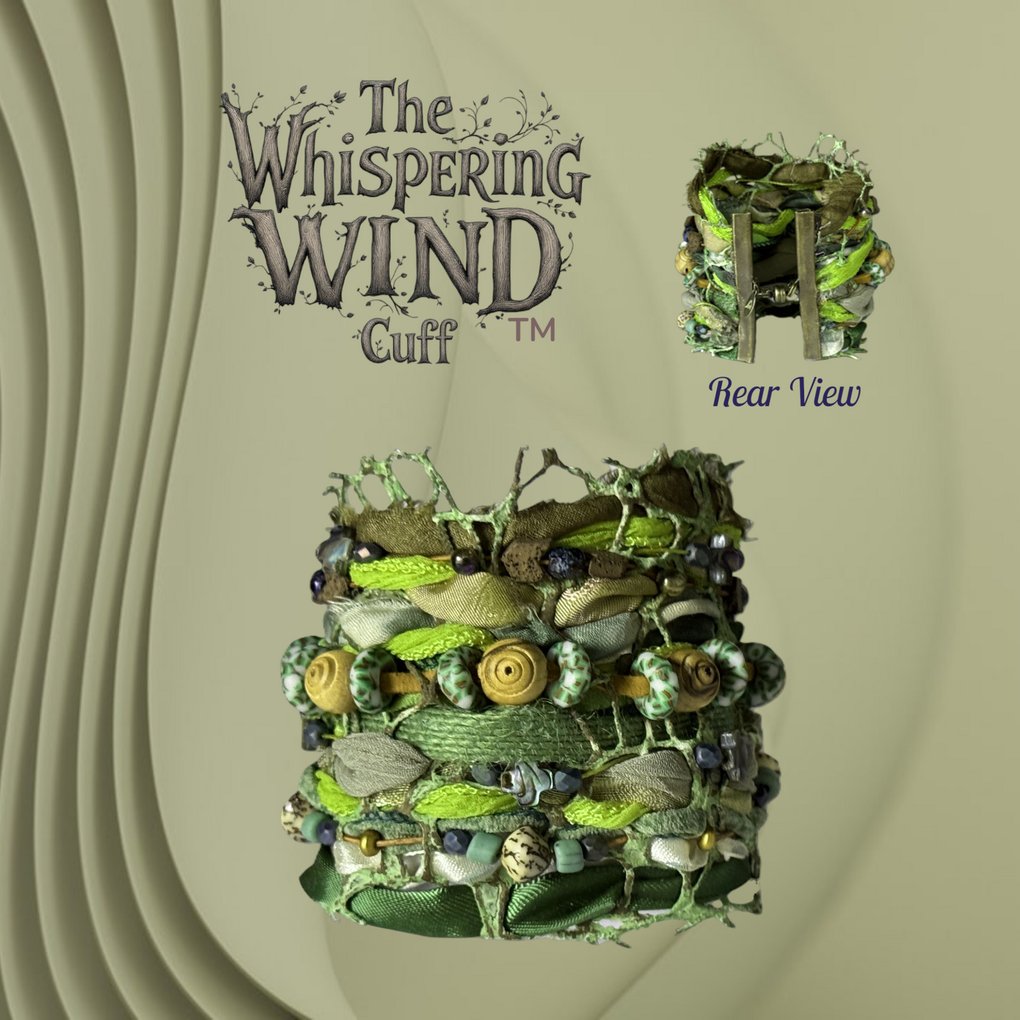 Whispering Wind Cuff "Olivewood Orchard"