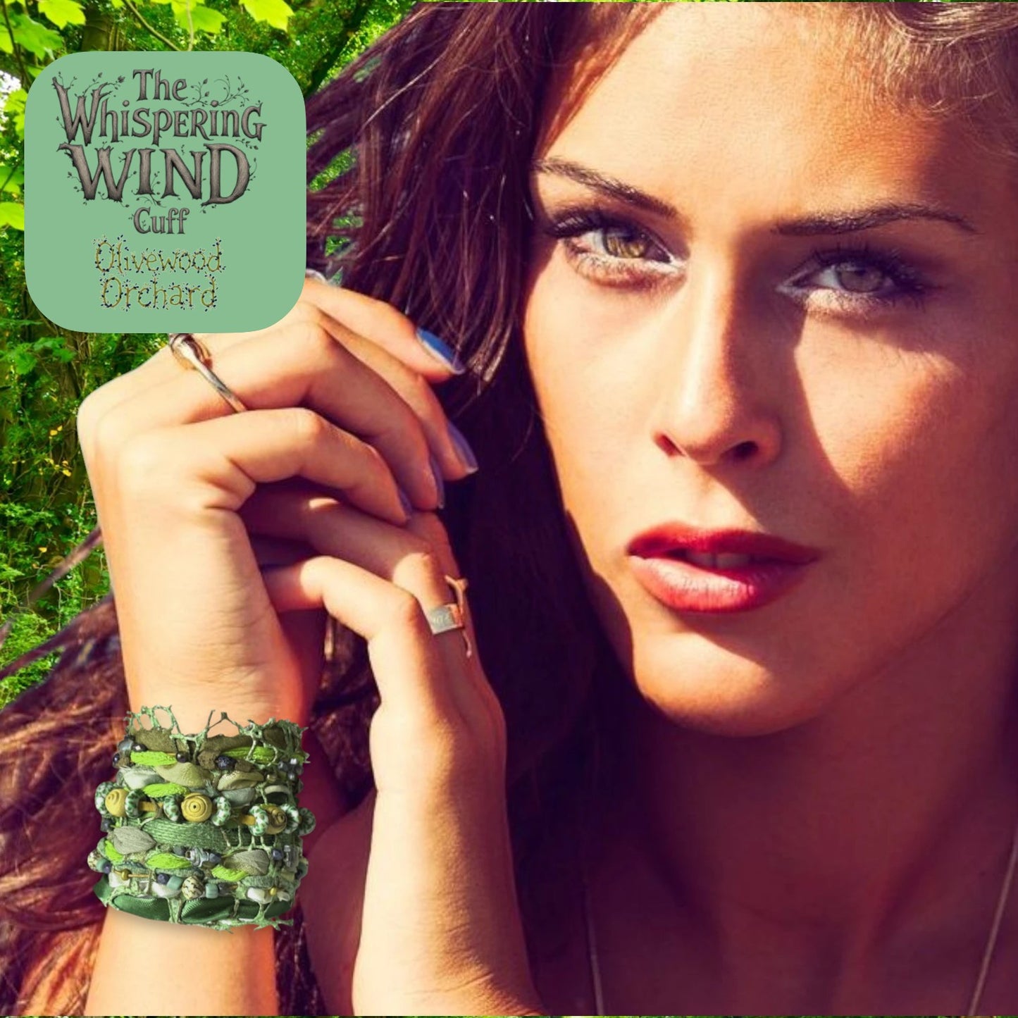 Whispering Wind Cuff "Olivewood Orchard"