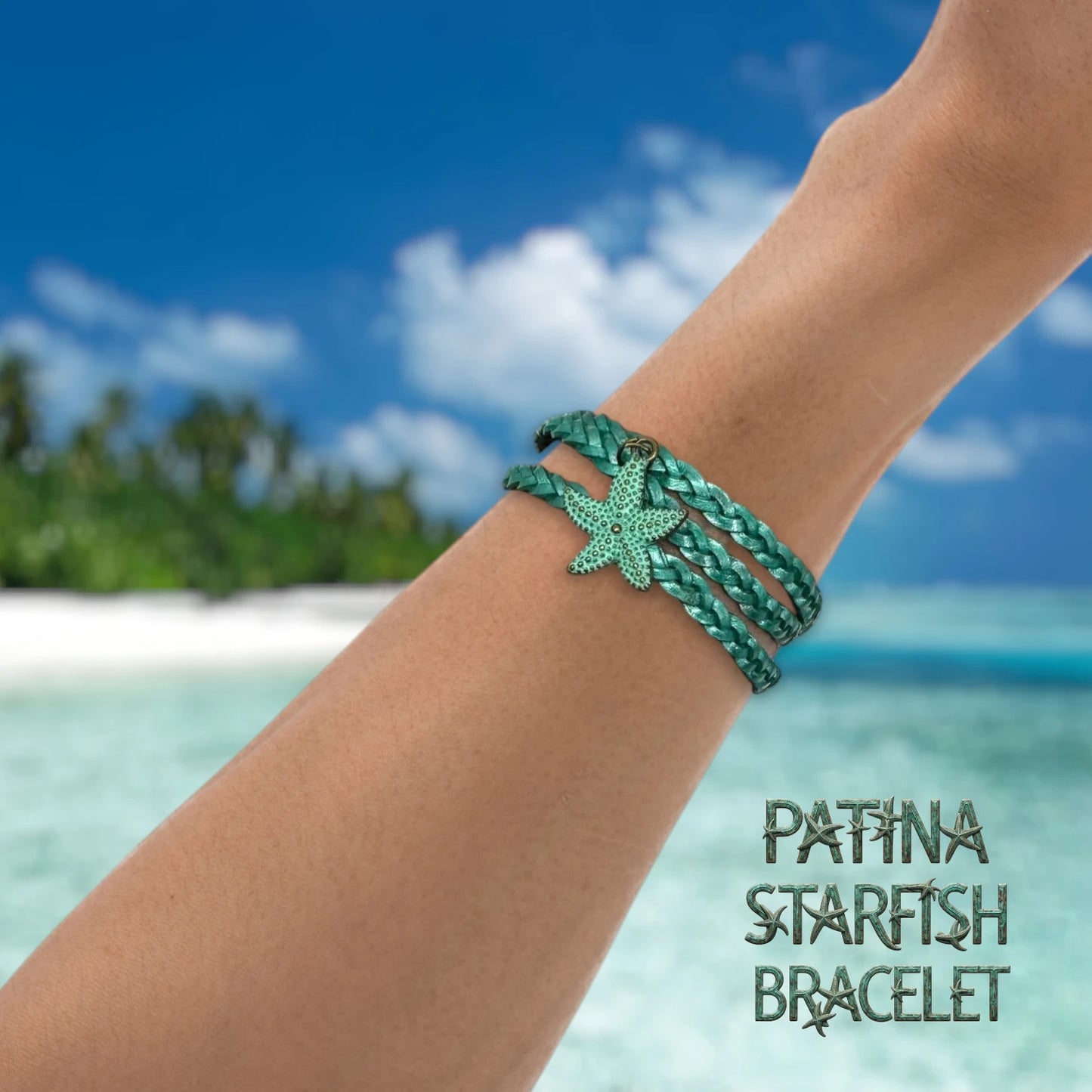 Braided Leather Starfish Bracelet