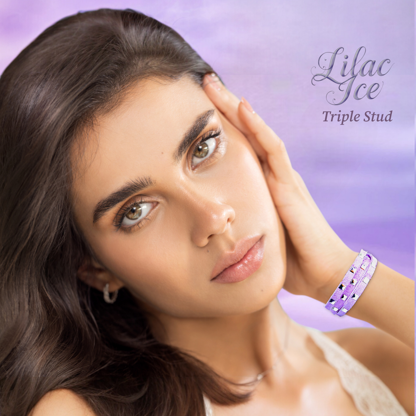 Lilac Ice Faux Suede Bracelet – Stylish and Comfortable Wrap Bracelet