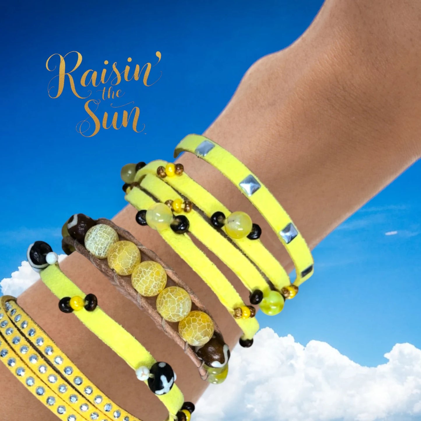 Raisin The Sun Yellow Suede Bracelet – Handcrafted by Creations By La Belle